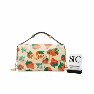Zumi Strawberry Print Mini Top Handle Shoulder Bag 564718